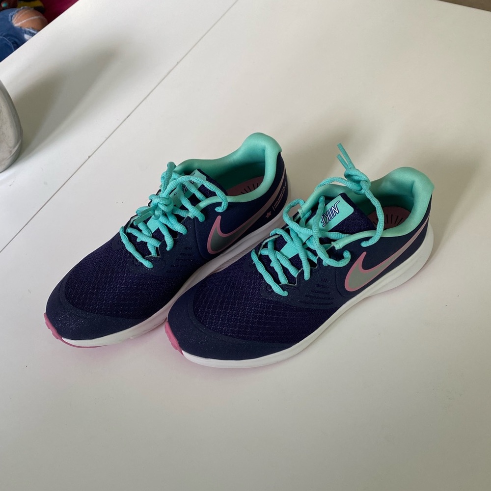 NEW Nike Star Runner 2.0 Purple Blue Grade School Kid’s Running Tennis Shoes